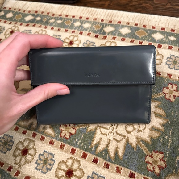 Prada Charcoal Patent Leather Wallet - Picture 2 of 8